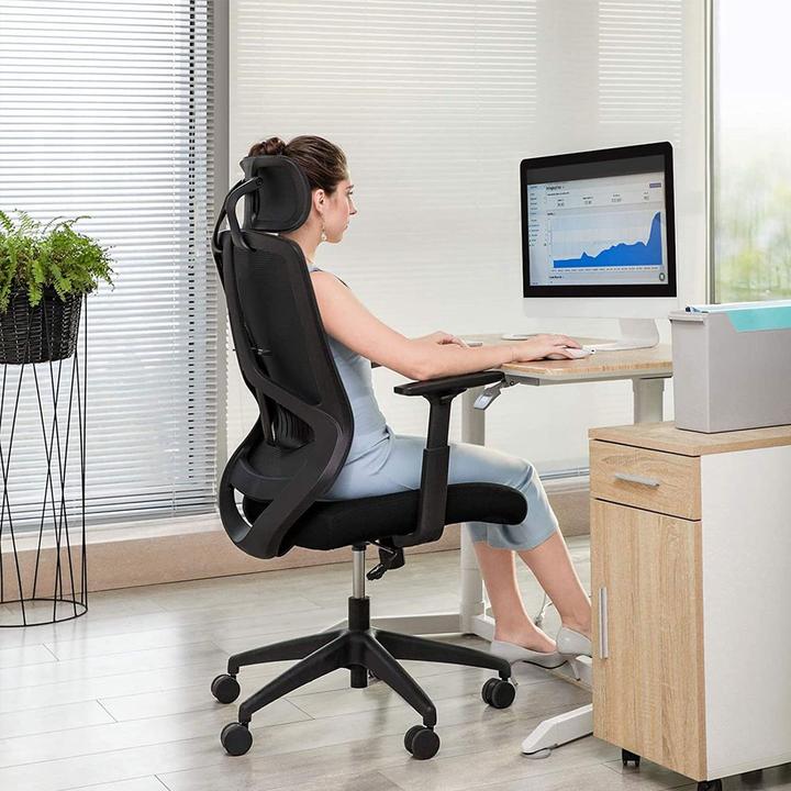 Actual product image Songmics Office chair, OBN53BK fabric black