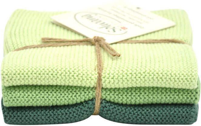 Image du produit SOLWANG Chiffons de cuisine tricotés en coton bio, paquet de 3, 100% végétalien, 25 x 25 cm Crème chaude (25 x 25 cm)