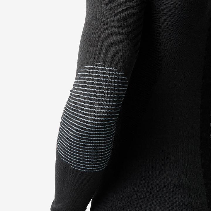 Actual product image Wedze Ski underwear functional shirt men's wool breathable - BL 900 black (M/L)