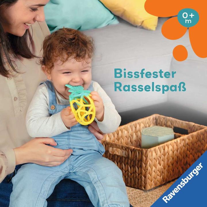 Image du produit Ravensburger 4869 hochet play+ : ananas, aide à la dentition, silicone Jouets pour bébé dès 0 ans