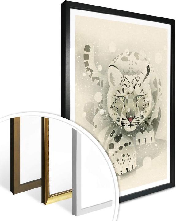 Produktbild Trenddeko Schneeleopard (80 x 100 cm)