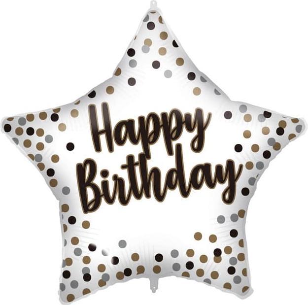 Immagine prodotto Magni Procos 92417 - Palloncino in foil Happy Birthday, dimensione 46 cm, elio, palloncino, compleanno (1 x)