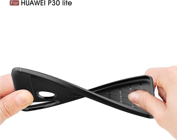 Produktbild Screenguard Huawei P30 Lite Hülle Leather Design TPU Cover (Huawei P30 Lite)