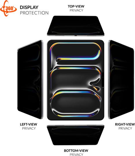 Image du produit Eiger 4-Way Privacy verre de protection visuelle plein écran Fit Mountain Black Privacy 360 Tablet (1 pièce(s), iPad Pro 11 2024 (M4))