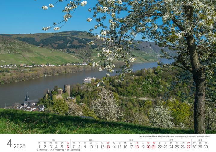 Produktbild Der Rhein von Mainz bis Köln 2025 Bildkalender A3 Spiralbindung (A3, Harter Einband, Deutsch)