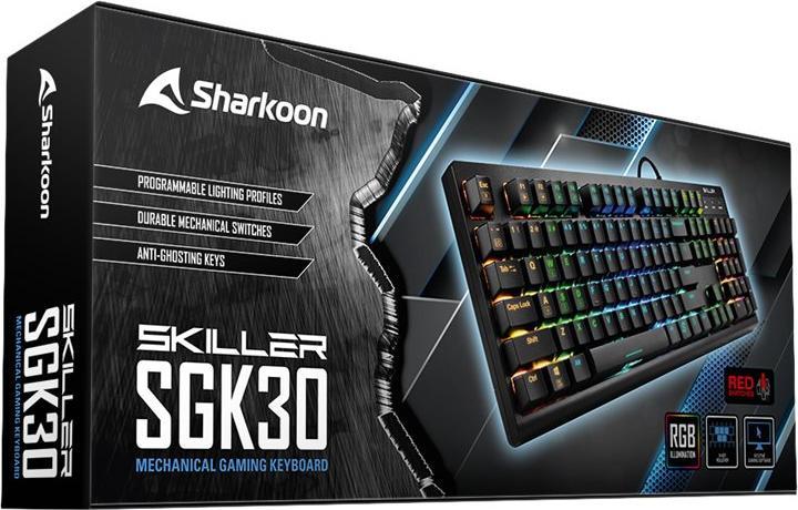 Immagine prodotto Sharkoon SKILLER SGK30 tastiera USB QWERTY US inglese (US, Cablato)