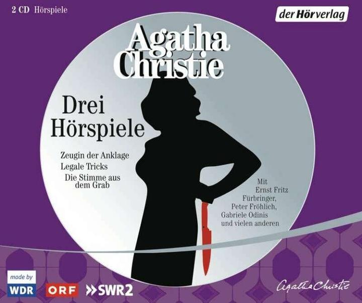Immagine prodotto Tre radiodrammi (Agatha Christie, Bernt Hahn, Wilfried Müller, Karl Michael Vogler, Julia Costa, Angelika Bartsch, Dieter Carls, Paul Land, Gerda Eisendle, Gabrielle Odinis, Tedesco)