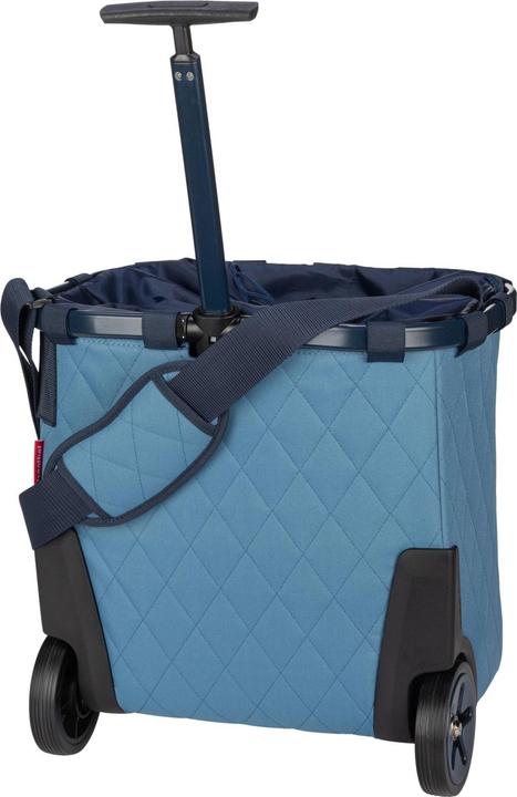 Produktbild reisenthel carrycruiser Frame Rhombus Blue – Tragbarer Einkaufstrolley mit stabilem Aluminiumrahmen