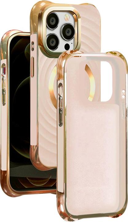 Actual product image OEM Circle Glam Mag case for iPhone 12 / 12 Pro 6,1" pink (Apple iPhone 12)