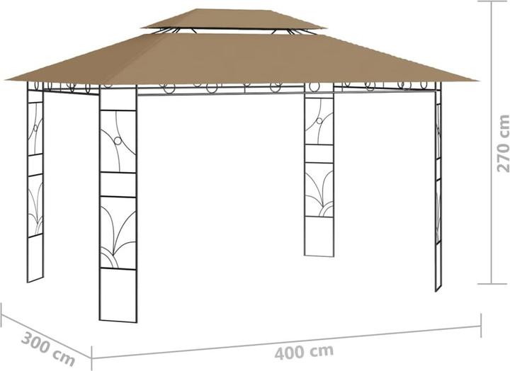VidaXL Gartenpavillon (400 cm, 300 cm)
