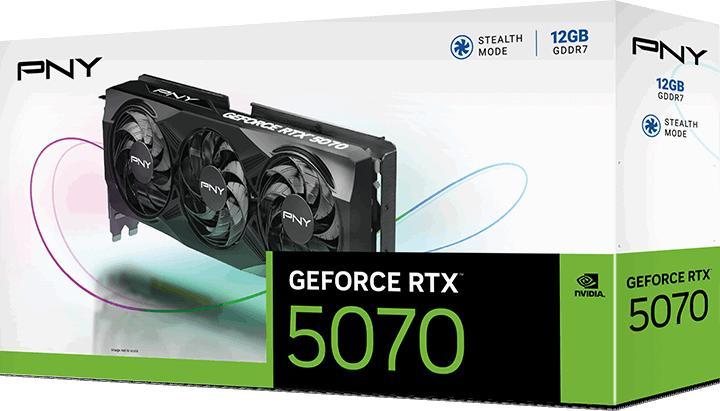 Produktbild PNY RTX5070 VERTO Triple Fan 12GB GDDR7 HDMI 3xDP (12 GB)