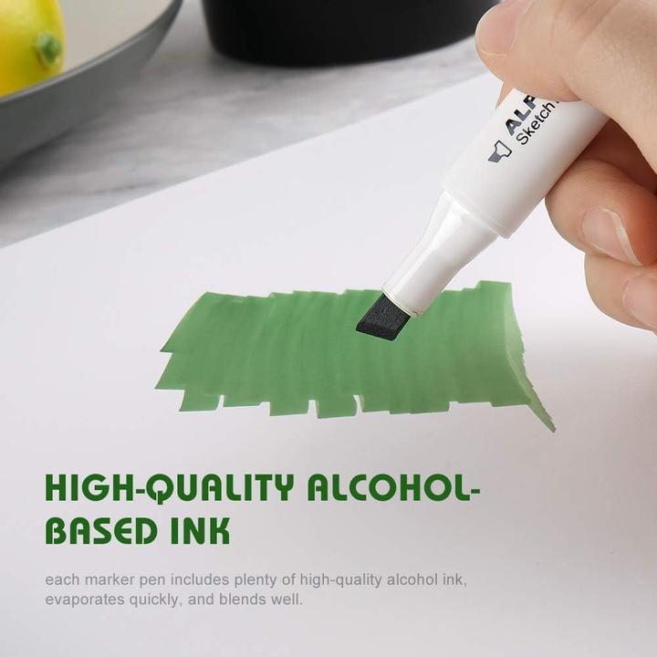 Actual product image Arrtx ALP-Serie - Permanent Marker Set mit Doppeltipps (80 Farben) (Multicoloured, 80 x)