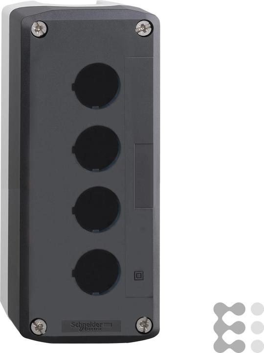 Produktbild Schneider Electric Tastergehäuse 22mm 4 Loch grau