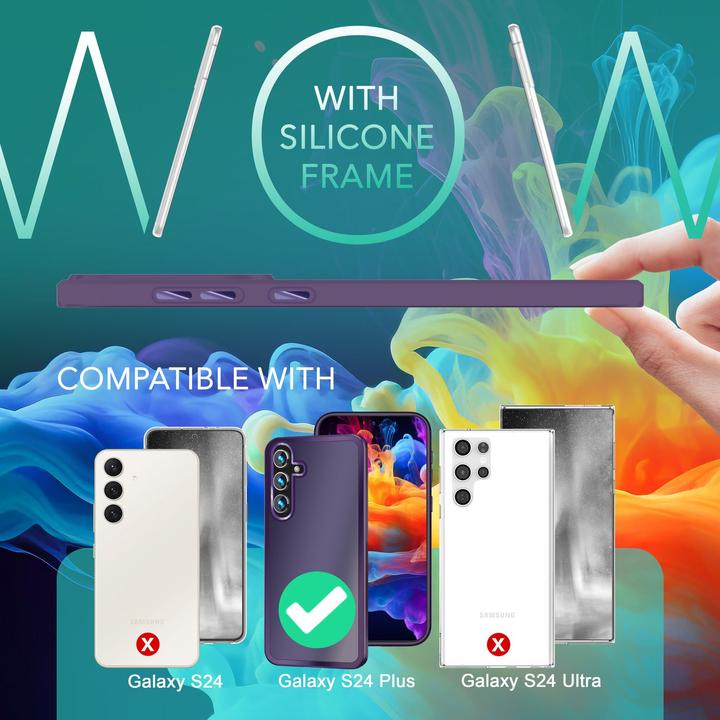 Produktbild Nalia Semi-Transparente Hybrid Hülle mit Schutzrahmen (Samsung Galaxy S24+)