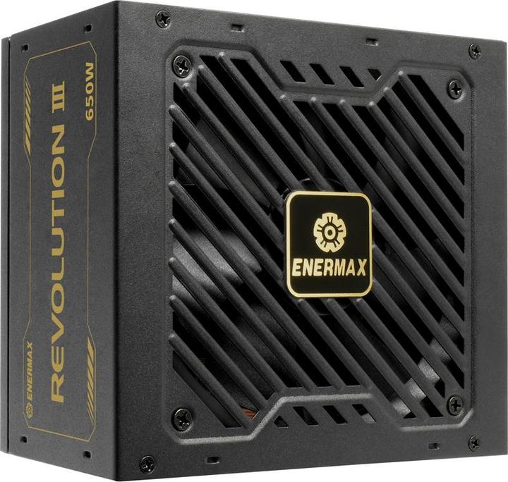 Image du produit Enermax Power Supply 650W Revolution3 80+ Gold Black FULLMOD (650 W)