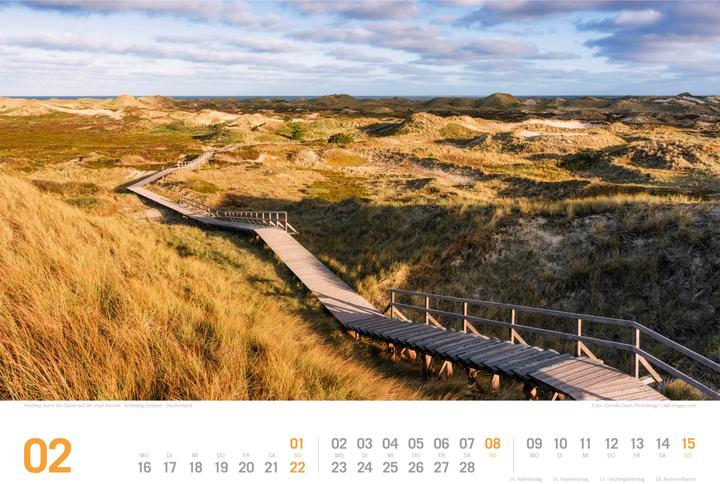 Actual product image Nordsee - von Ostfriesland bis nach Sylt - ReiseLust Kalender 2026 (45 x 33 cm, Hardcover, German)