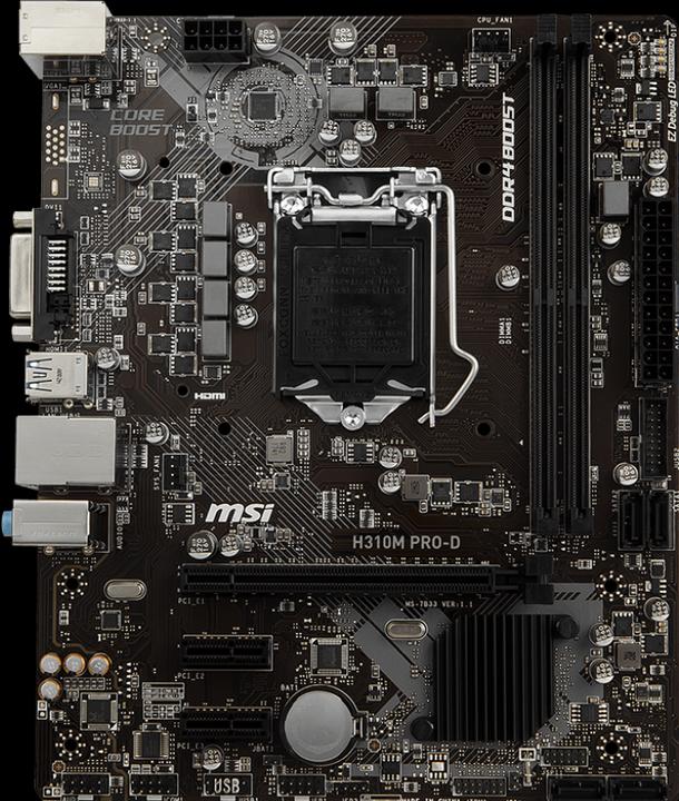 Produktbild MSI H310M Pro-D (LGA 1151, Intel H310, mATX)