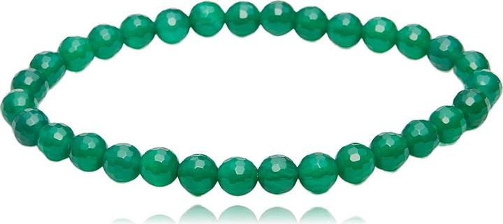 Immagine prodotto Leyda Bracciale in agata verde (18 cm, Pietra)