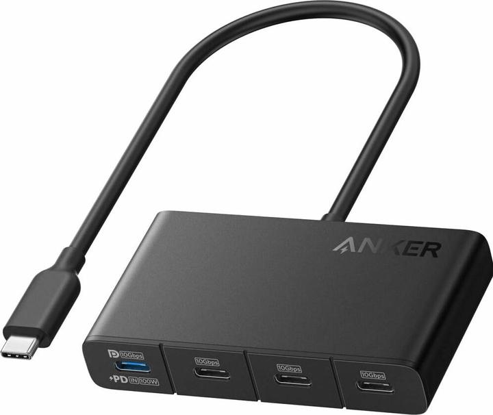 Produktbild Anker 4-in-1 hub 10Gbps USB-C Black (USB-C, 4 Ports)