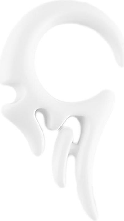 Image du produit Star Piercing Spirale extensible Taper blanche avec ailes Tribal (sans laiton, Acrylique)