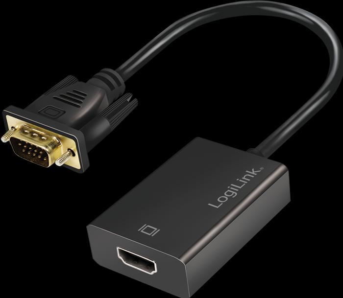 Produktbild LogiLink CV0060 - VGA mit Audio- und HDMI-Konverter (HDMI, 20 cm)