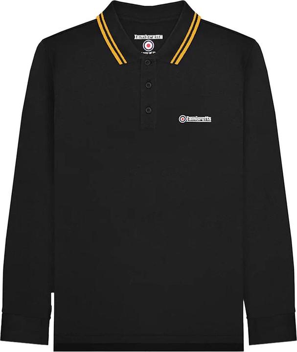 Lambretta Poloshirt Mit kontrastfarbenen Streifen Langärmlig