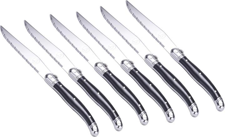 Actual product image Laguiole Cutlery set 24 pieces from the Black White Line (24 Piece, Cutlery set)