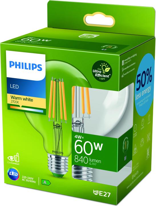 Actual product image Philips LED Classic (E27, 4 W, 840 lm, 1 x, A)