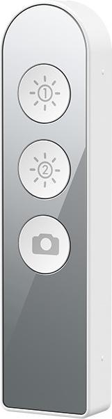 Actual product image Usams Podwójny uchwyt na telefon z lampą LED biały/white ZB24001 (US-ZB240) (1900 lm)
