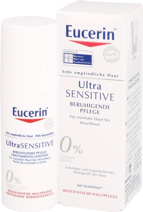 Produktbild Eucerin UltraSENSITIVE Beruhigende Pflege für normale Haut bis Mischhaut (50 ml, 24h Creme)