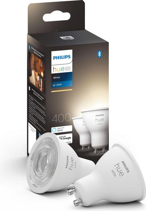 Actual product image Philips Hue White BT (GU10, 5.20 W, 400 lm, 2 x, F)
