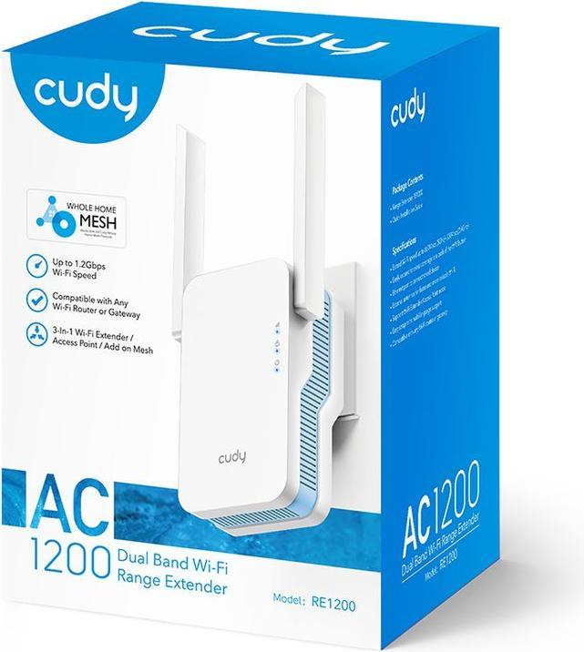 Produktbild Cudy RE1200 Wi-Fi signal booster (867 Mbit/s, 300 Mbit/s)