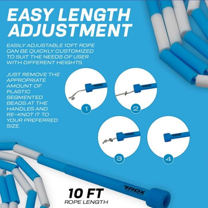 Immagine prodotto Rdx Br Geflochtenes Nylon-Springseil Für Kinder, 3 M, Verhedderungsfrei (304 cm)
