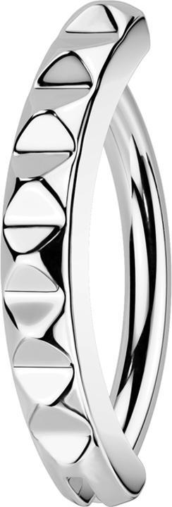 Image du produit Star Piercing Banane pliable argent bouclier Pyramides (Laiton, Acier chirurgical 316L)
