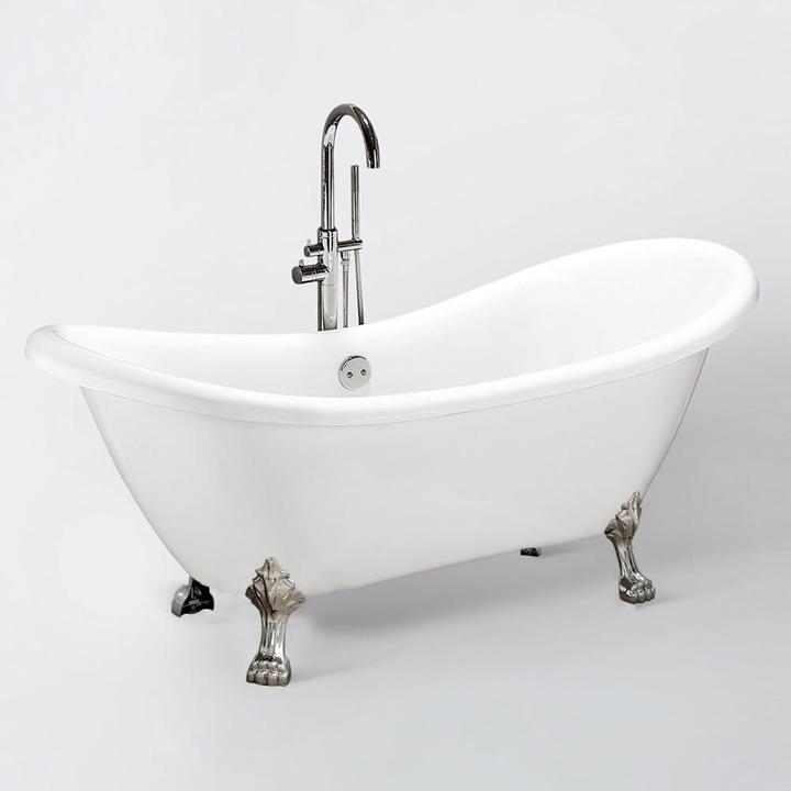 Produktbild Home Deluxe Badewanne freistehend RETRO ohne Armatur - 176x74x79cm (74 cm, 176 cm)