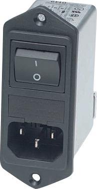 Actual product image Schaffner EMV Appliance plug with filter, 6A, 250VAC