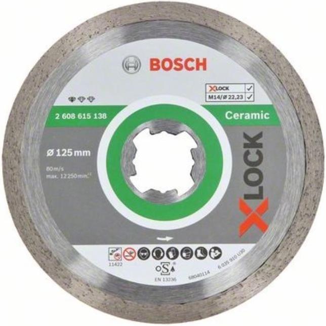Image du produit Bosch Professional Zubehör Lame de scie diamantée X-LOCK Standard pour céramique 125 x 22,23 x 1,6 x 7