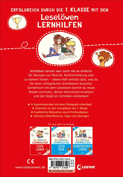Image du produit Leselöwen Lernhilfen - Schreiben lernen - 1. Klasse (Allemand, Loewe Première lecture en autonomie, Christiane Wittenburg, Dominik Rupp, 2023)