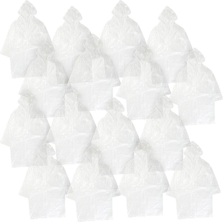 Immagine prodotto Infactory Set di 16 impermeabili di emergenza con cappuccio (Taglia unica)