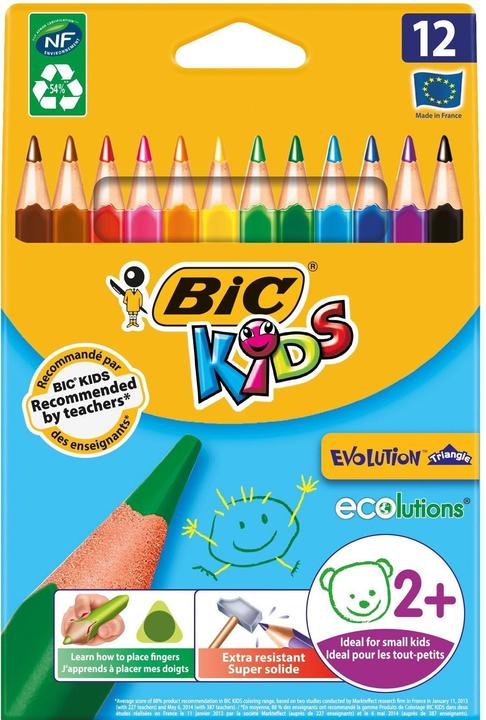 Bic Triangolo evolutivo per bambini ECOlutions (Multi, 12 x)