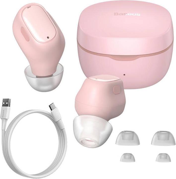 Produktbild Baseus Earphones TWS Bowie WM01 (pink) (ANC, 25 h, Kabellos)