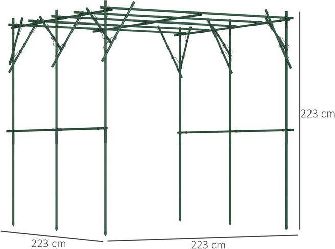 Actual product image Swisshandel24 Rankgitter aus Stahl rostfrei Rankhilfe 223x223x223 cm Grün (223 cm, 223 cm)