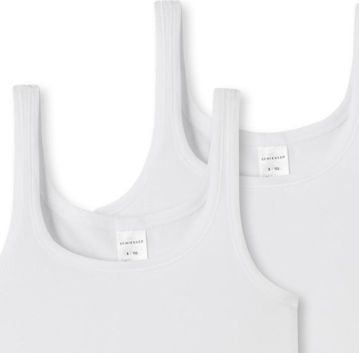 Actual product image Schiesser Pack of 6 Teens Girls 95/5 Organic Cotton Tops / Undershirts (176)