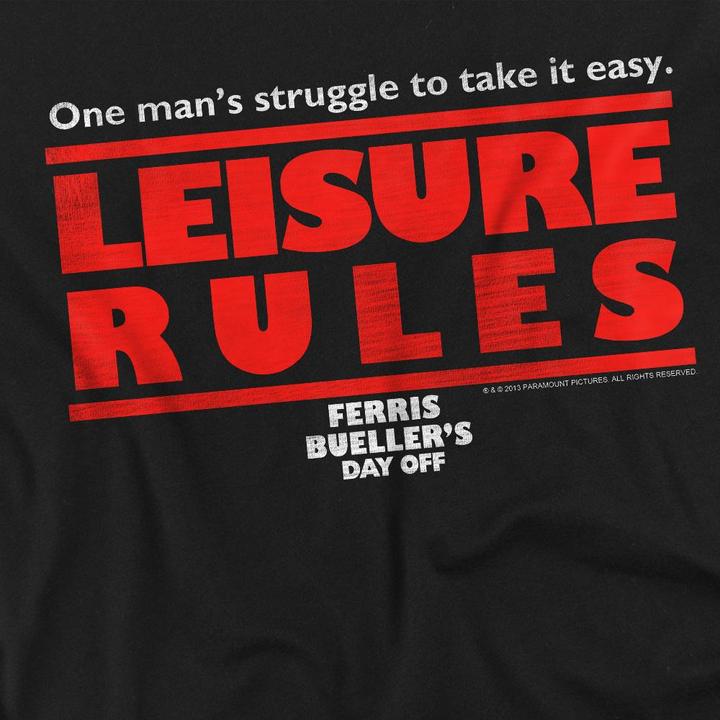 Immagine prodotto Ferris Bueller´s Day Off Ferris Bueller's Day Off Leisure Rules Maglietta Uomo (L)