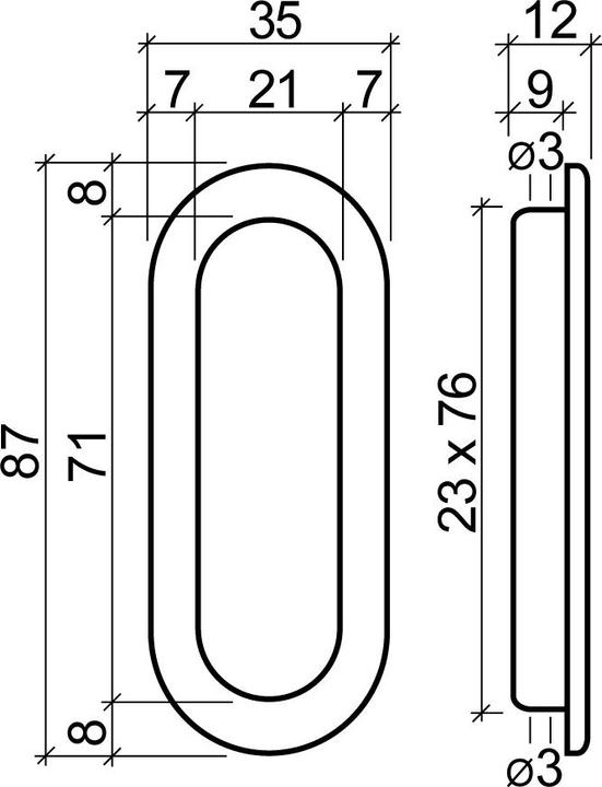 Actual product image OK-Line Sliding door shell handles