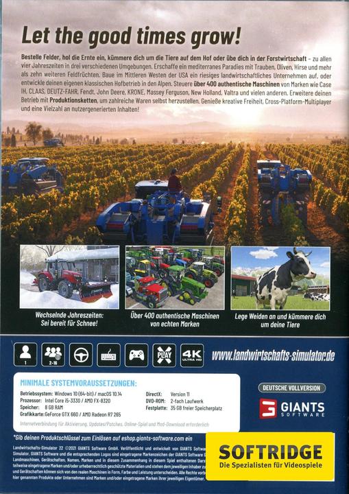 Produktbild Giants Software Landwirtschafts Simulator 22 (PC, DE)