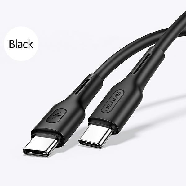 Actual product image Usams U43 USB-C to USB-C fast charging cable 100W, Black (1.20 m, USB 3.2, 100 W)