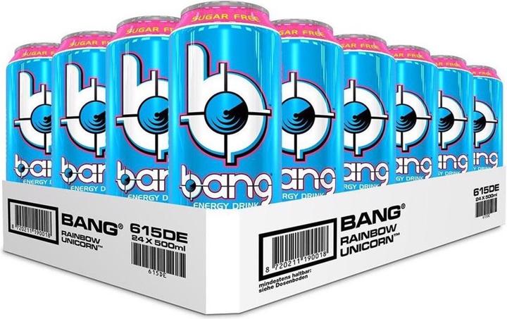 Image du produit Bang Boisson énergisante (24 x 500ml) (Vanille, Cherry, Mangue, Pêche, 24 x)