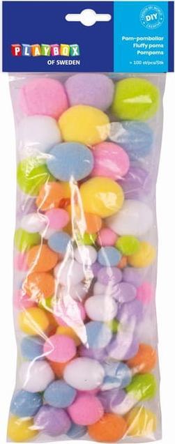 Immagine prodotto Playbox Pompom pastello - 100 pezzi
