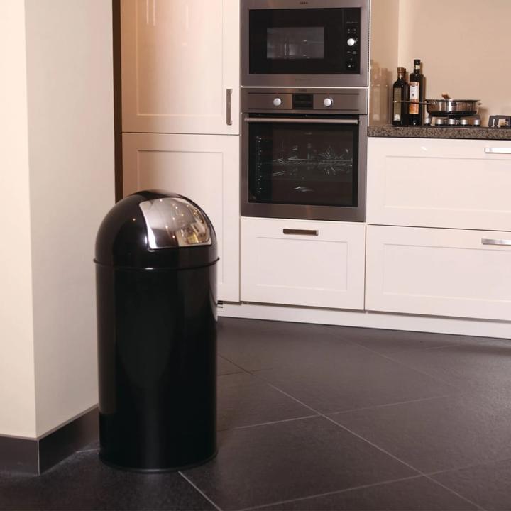 Image du produit kaiserkraft Collecteur de déchets à pousser BULLET PUSH, tôle d'acier (40 l)